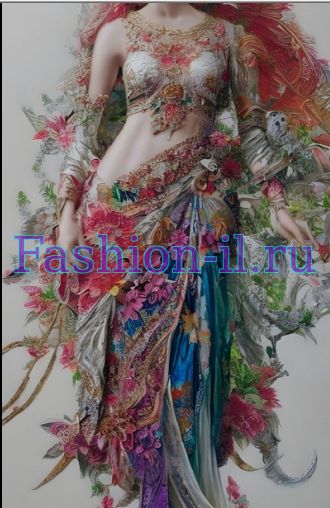 Цветочное платье римлянки