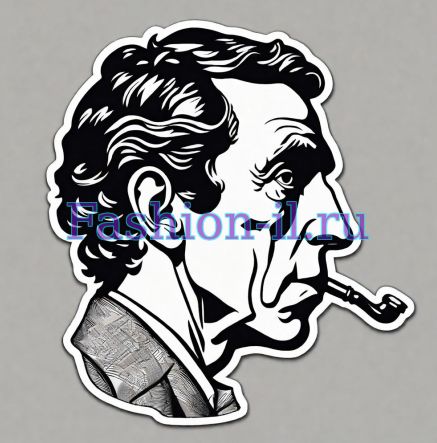 Картинка Шерлок с трубкой для логотипа
