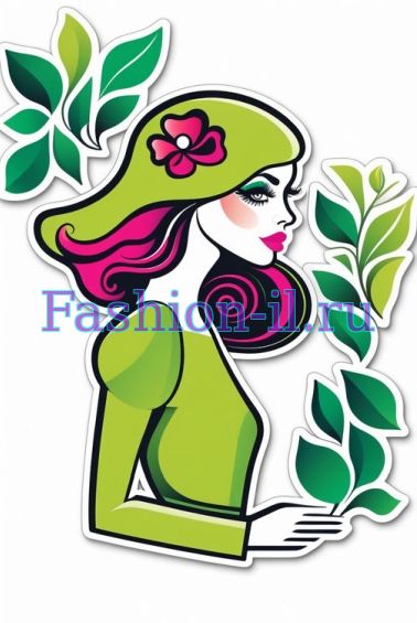 Логотип Женщина в зеленом