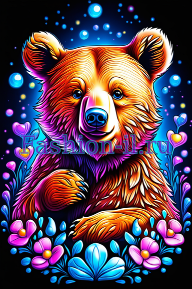 Иллюстрация для печати Медведь